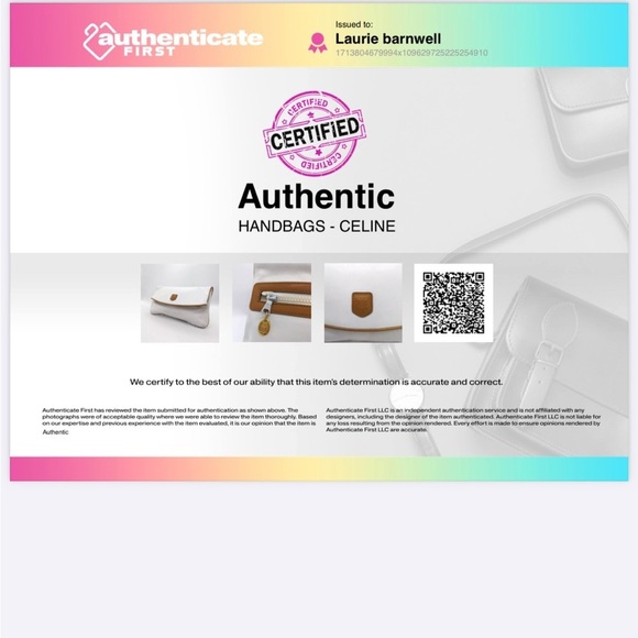 COA Celine White Leather Clutch - Picture 16 of 16